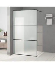 Paroi de douche Noir 115x195 cm Verre ESG dépoli | Mobilier & Déco