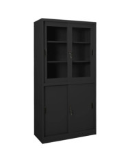 Armoire de bureau et porte coulissante Anthracite 90x40x180 cm | Mobilier & Déco