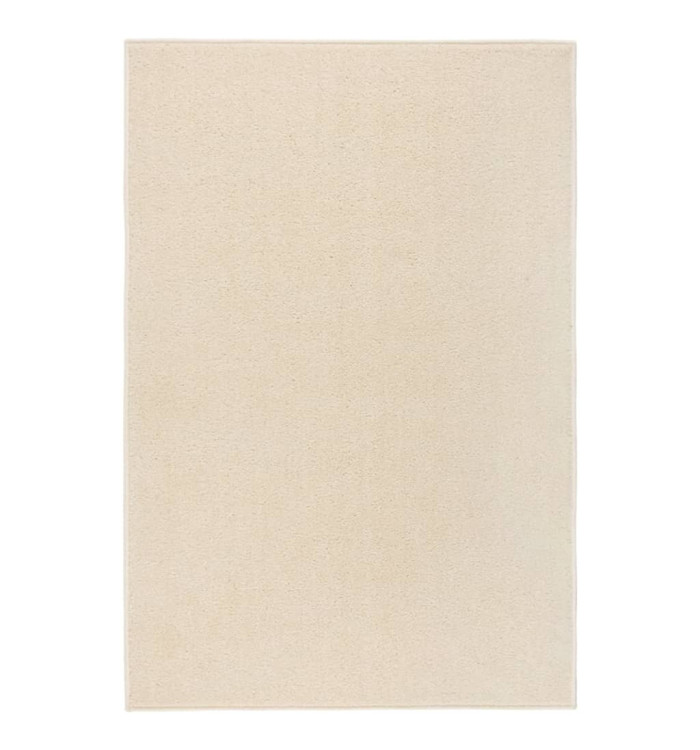 Tapis à poils courts 160x230 cm Crème | Mobilier & Déco