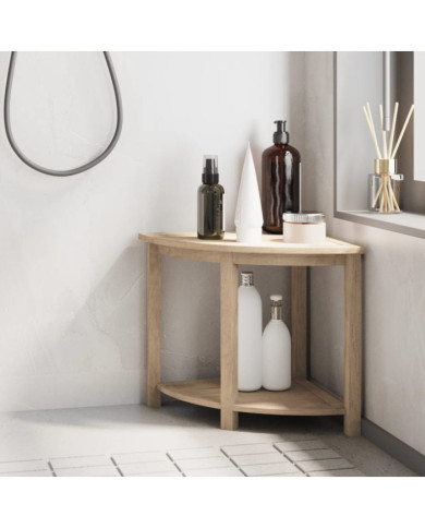 Table d'appoint de salle de bain 45x45x45cm bois de teck solide | Mobilier & Déco