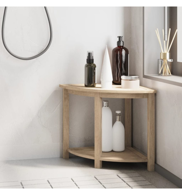 Table d'appoint de salle de bain 45x45x45cm bois de teck solide | Mobilier & Déco