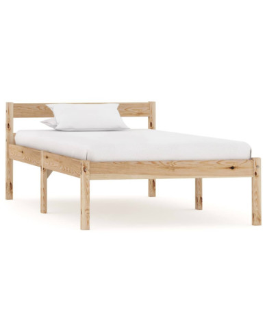 Cadre de lit sans matelas bois de pin massif 90x200 cm | Mobilier & Déco