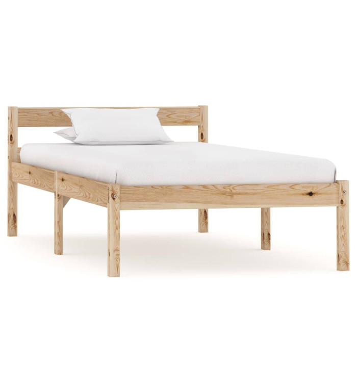 Cadre de lit sans matelas bois de pin massif 90x200 cm | Mobilier & Déco
