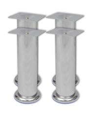 4 pcs Pieds ronds de canapé Chrome 180 mm | Mobilier & Déco