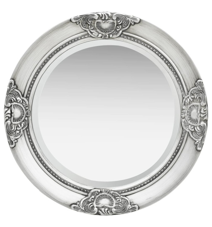 Miroir mural style baroque 50 cm Argenté | Mobilier & Déco