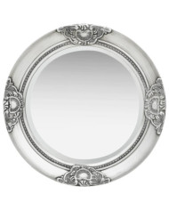 Miroir mural style baroque 50 cm Argenté | Mobilier & Déco