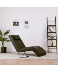 Chaise longue avec coussin Marron Similicuir | Mobilier & Déco