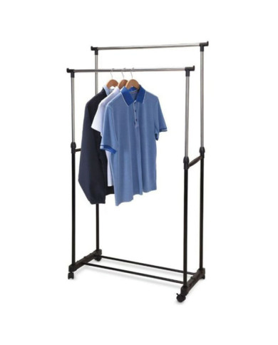 Storage solutions Porte-vêtements double cintres roues réglables | Mobilier & Déco