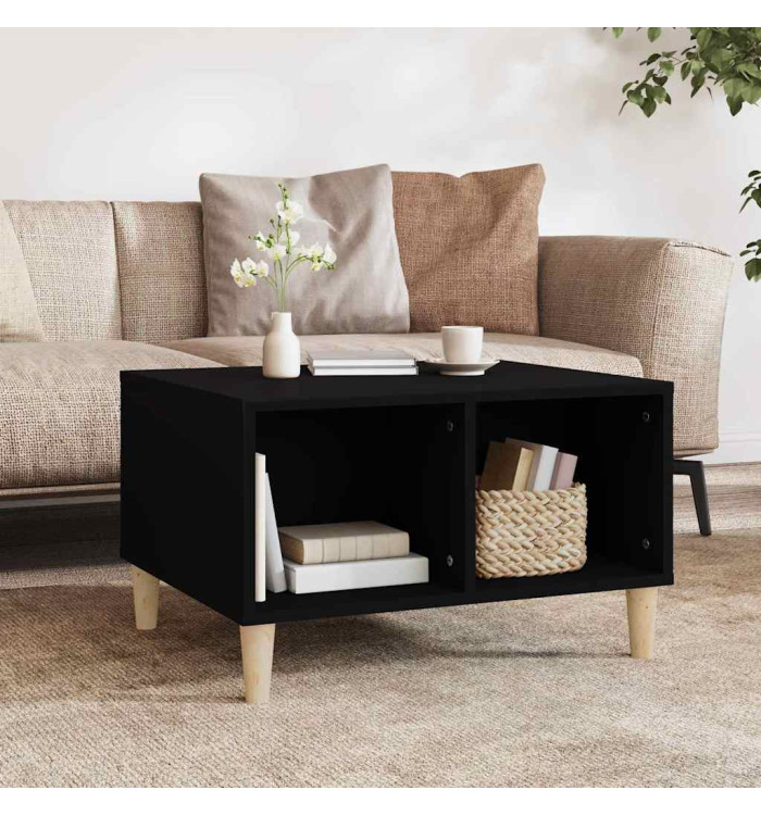 Table basse Noir 60x50x36,5 cm Bois d'ingénierie | Mobilier & Déco