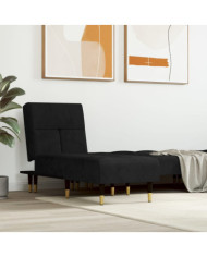 Chaise longue noir velours | Mobilier & Déco