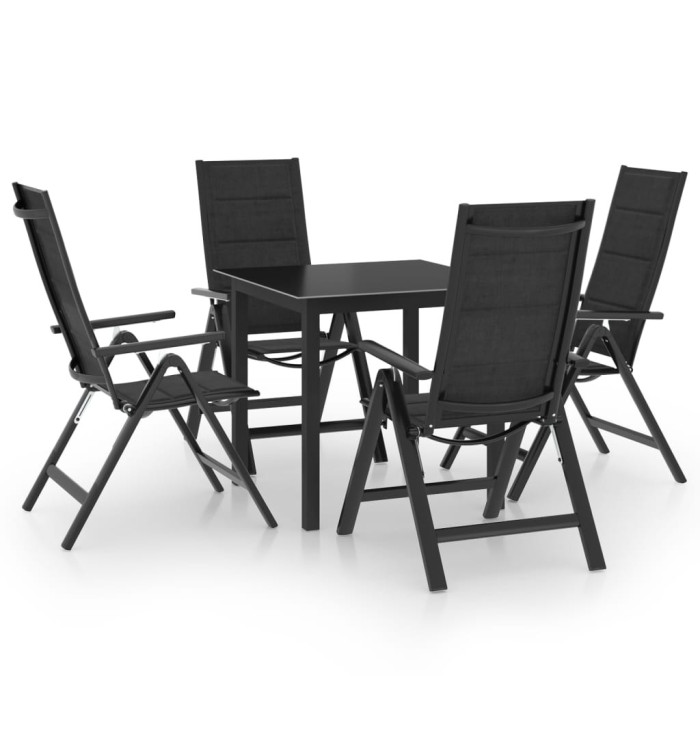 Ensemble à manger de jardin 5 pcs aluminium anthracite | Mobilier & Déco