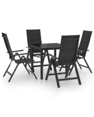 Ensemble à manger de jardin 5 pcs aluminium anthracite | Mobilier & Déco