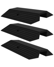 Rampes de seuil de pont 3 pcs 49x40x8 cm Caoutchouc | Mobilier & Déco