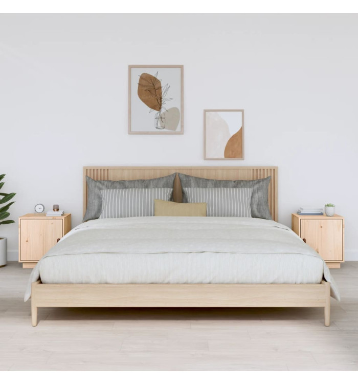Tables de chevet 2 pcs 40x34x45 cm Bois de pin massif | Mobilier & Déco