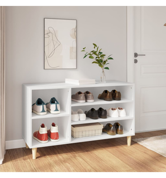 Armoire à chaussures Blanc 102x36x60 cm Bois d'ingénierie | Mobilier & Déco