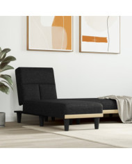Chaise longue noir tissu | Mobilier & Déco