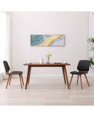 Chaises à manger lot de 2 noir similicuir | Mobilier & Déco