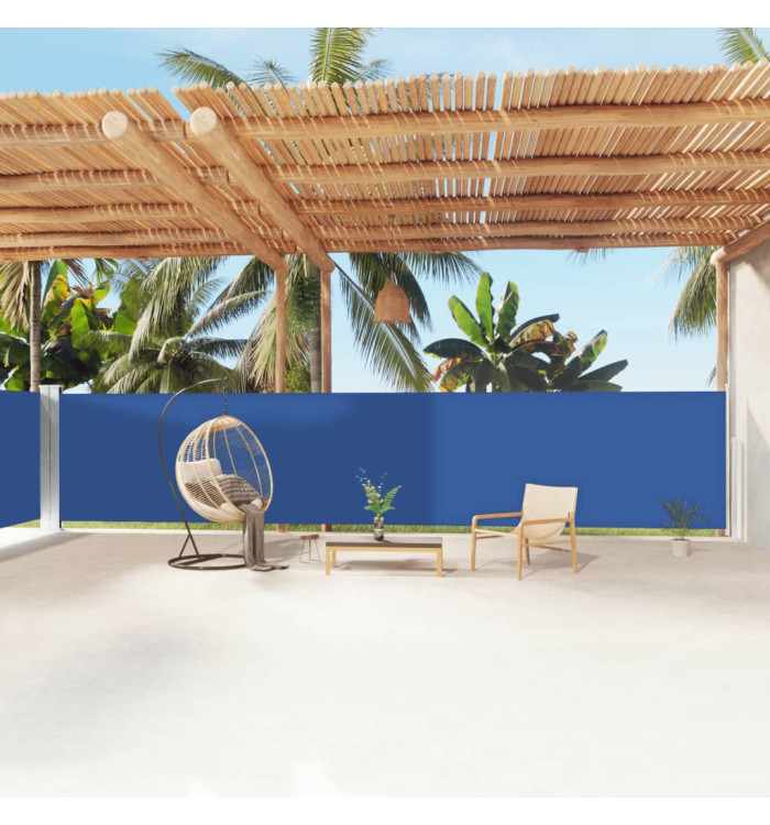 Auvent latéral rétractable Bleu 160x1200 cm | Mobilier & Déco