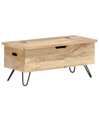 Coffre 90x40x45 cm Bois solide de manguier | Mobilier & Déco