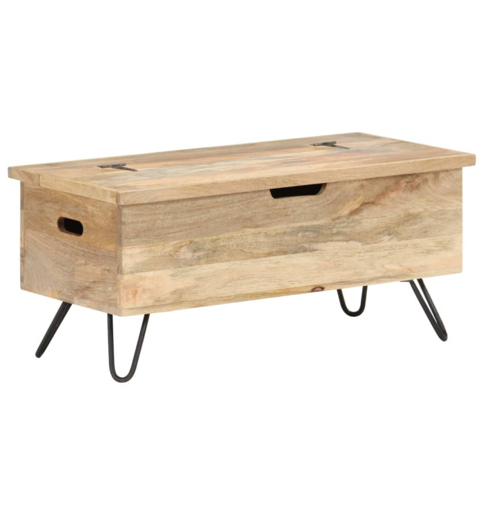 Coffre 90x40x45 cm Bois solide de manguier | Mobilier & Déco