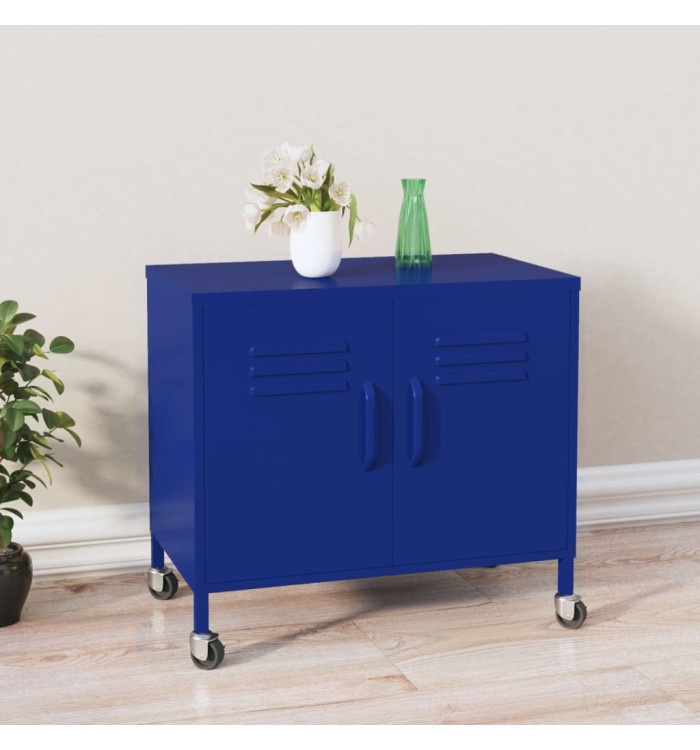 Armoire de rangement Bleu marine 60x35x56 cm Acier | Mobilier & Déco