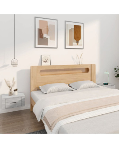Tables de chevet murales 2 pcs Sonoma gris 50x36x25 cm | Mobilier & Déco