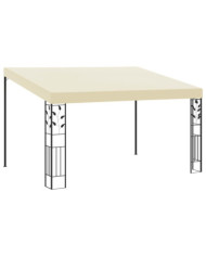 Belvédère à montage mural 4x3x2,5 m Crème | Mobilier & Déco