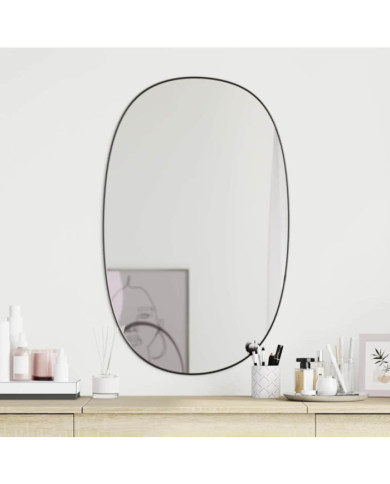 Miroir mural Noir 70x45 cm | Mobilier & Déco