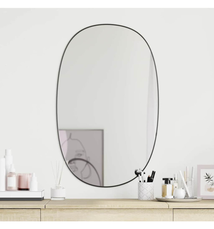 Miroir mural Noir 70x45 cm | Mobilier & Déco