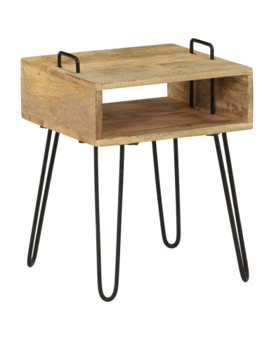 Table de chevet Bois de manguier massif 40x34x47 cm | Mobilier & Déco