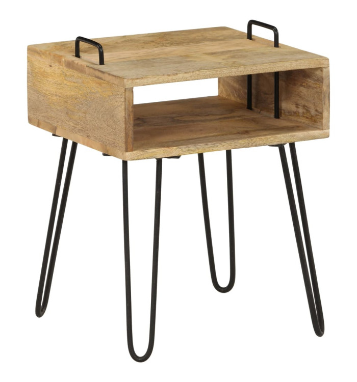 Table de chevet Bois de manguier massif 40x34x47 cm | Mobilier & Déco