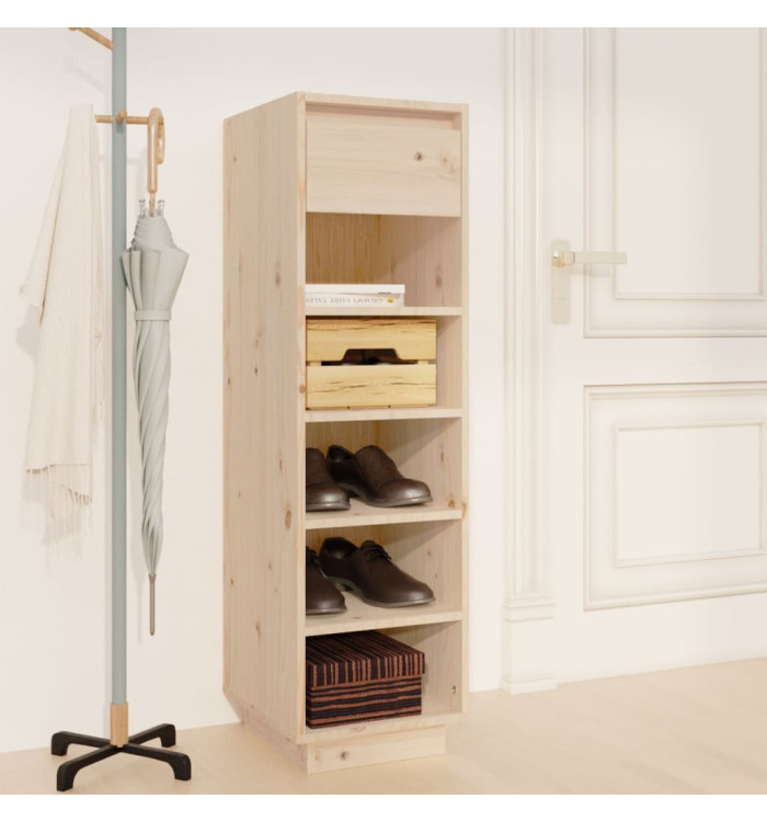 Armoire à chaussures 30x34x105 cm bois de pin massif | Mobilier & Déco