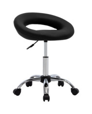 Chaise pivotante à manger Noir Similicuir | Mobilier & Déco