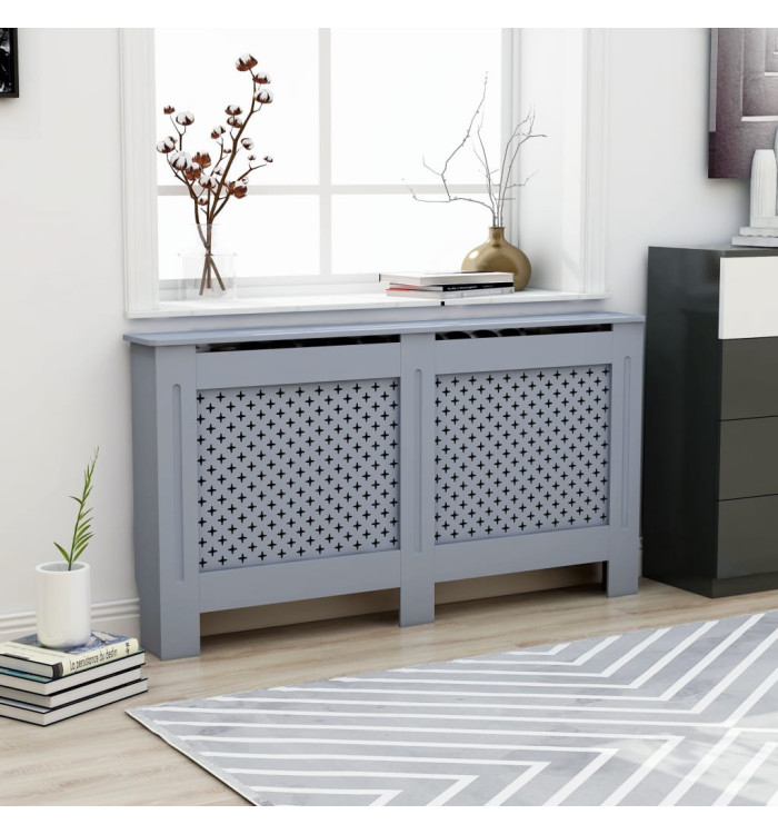 Cache-radiateur anthracite 152x19x81,5 cm MDF | Mobilier & Déco