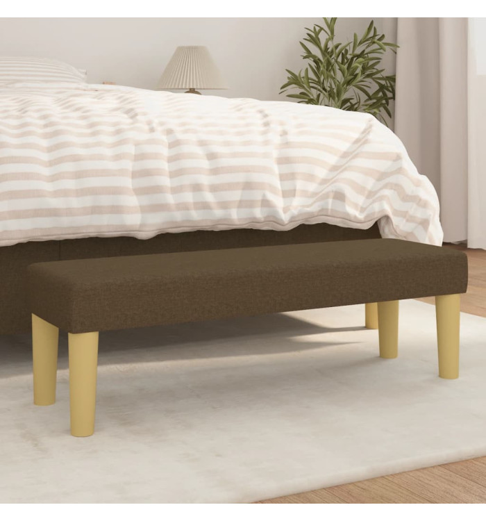 Banc Marron foncé 100x30x30 cm Tissu | Mobilier & Déco