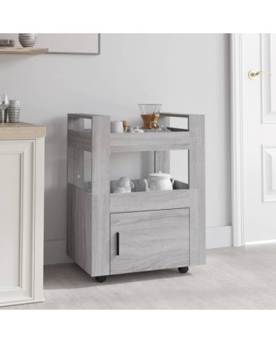 Chariot de cuisine Sonoma gris 60x45x80 cm Bois d'ingénierie | Mobilier & Déco