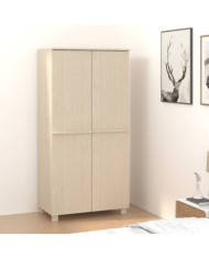 Garde-robe HAMAR Marron miel 89x50x180 cm Bois massif de pin | Mobilier & Déco
