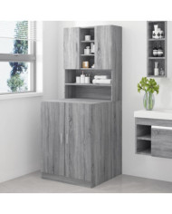 Armoire pour machine à laver Sonoma gris Bois d'ingénierie | Mobilier & Déco