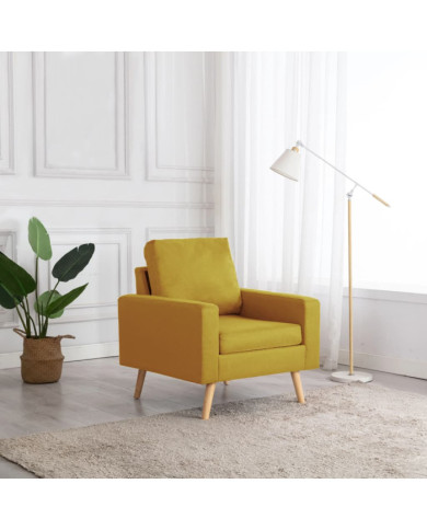 Fauteuil jaune tissu | Mobilier & Déco