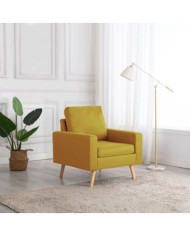 Fauteuil jaune tissu | Mobilier & Déco