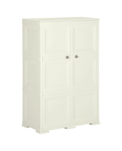 Armoire plastique 79x43x125 cm design bois glace à la vanille | Mobilier & Déco