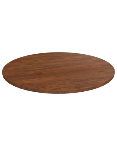 Dessus de table rond Marron foncé Ø60x1,5cm Chêne massif traité | Mobilier & Déco
