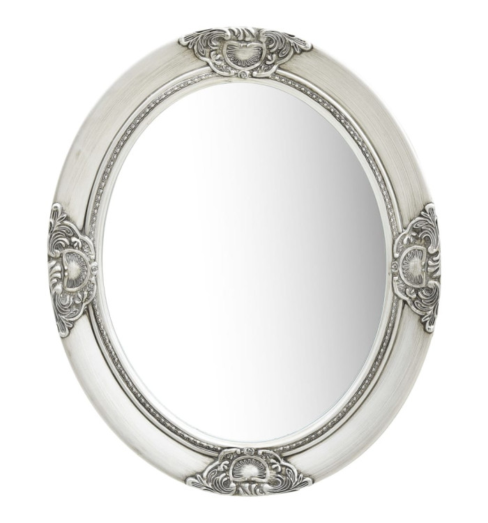 Miroir mural style baroque 50x60 cm Argenté | Mobilier & Déco