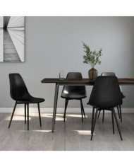 Chaises à manger lot de 4 noir PP | Mobilier & Déco