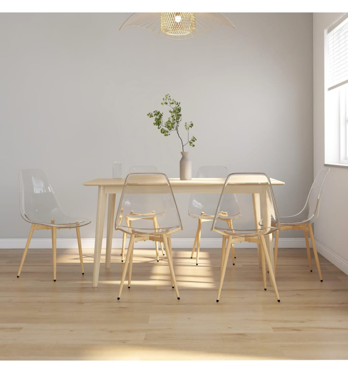 Chaises à manger lot de 6 Transparent PET | Mobilier & Déco