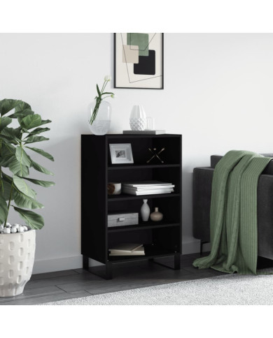 Buffet haut noir 57x35x90 cm bois d'ingénierie | Mobilier & Déco