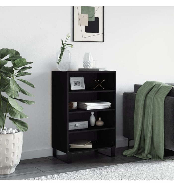 Buffet haut noir 57x35x90 cm bois d'ingénierie | Mobilier & Déco