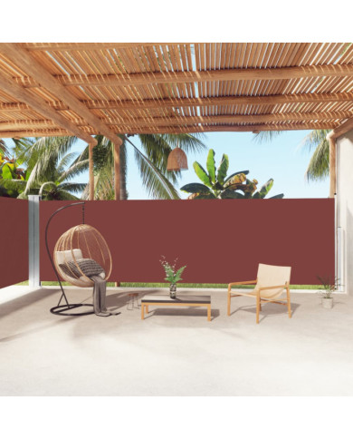 Auvent latéral rétractable Marron 180x1000 cm | Mobilier & Déco