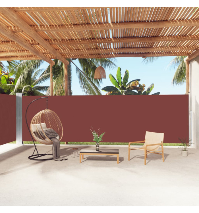 Auvent latéral rétractable Marron 180x1000 cm | Mobilier & Déco