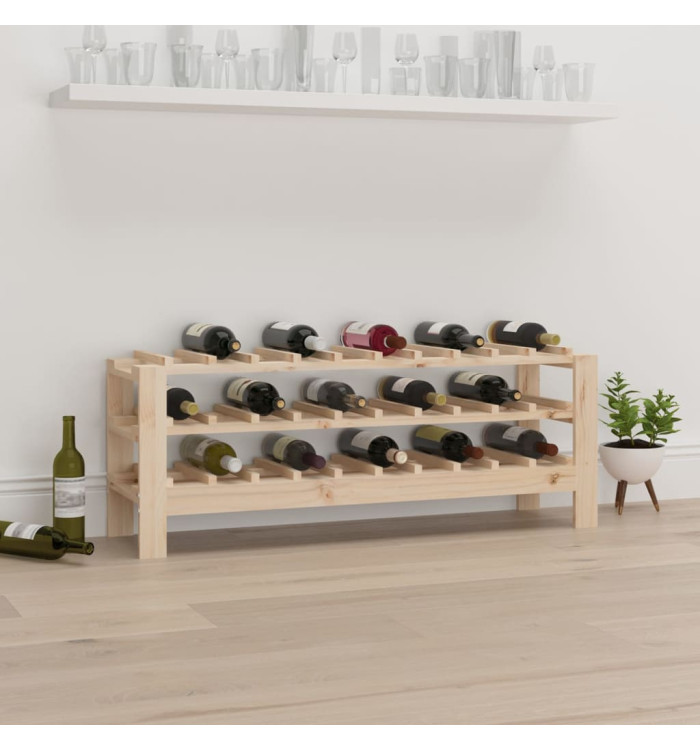 Casier à vin 109,5x30x42 cm Bois de pin massif | Mobilier & Déco
